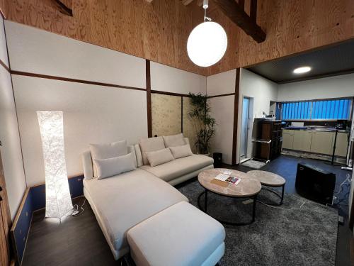 Zona de estar de Old modern house in Nara