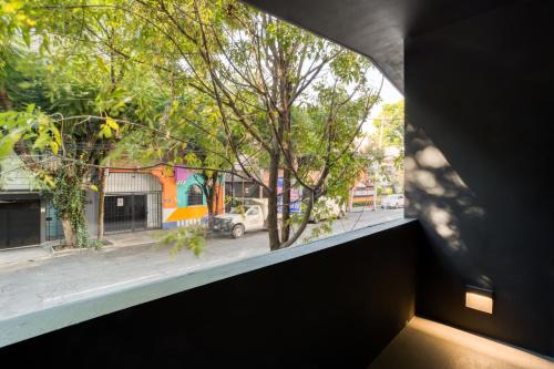 a view from a window of a street at OMETUSCO By Mr W in Mexico City
