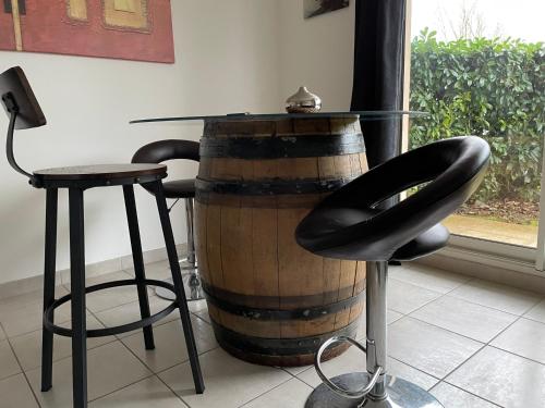 Area soggiorno di Appart 41 Montbéliard: calme et cosy + piscine