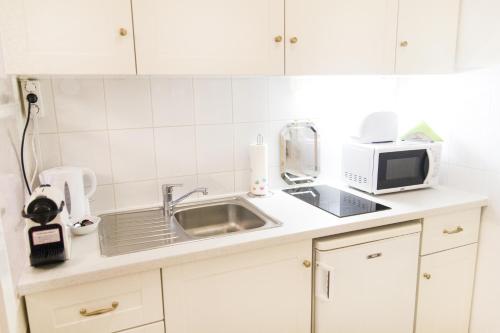 Kuchyň nebo kuchyňský kout v ubytování Authentic Budapest Apartment