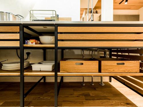 Kuchyň nebo kuchyňský kout v ubytování Rakuten STAY HOUSE x WILL STYLE Yufuin Kawakami