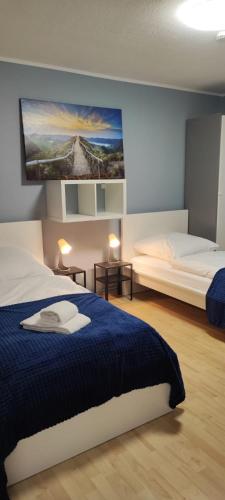 מיטה או מיטות בחדר ב-ZV38-Gesemann