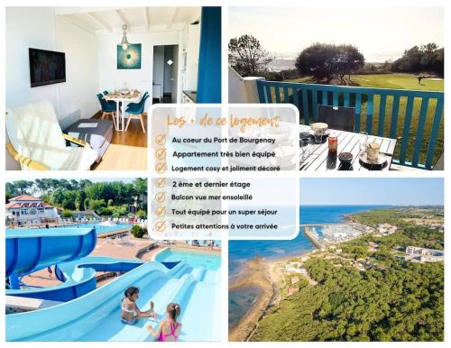 un collage de photos d'une maison avec une piscine dans l'établissement 