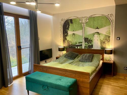 Postel nebo postele na pokoji v ubytování Apartament Morska Przygoda