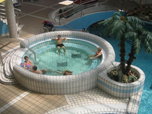 a group of people in a swimming pool at Belliss in Osijek