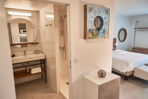 Ένα ή περισσότερα κρεβάτια σε δωμάτιο στο Pure Thermal Residence