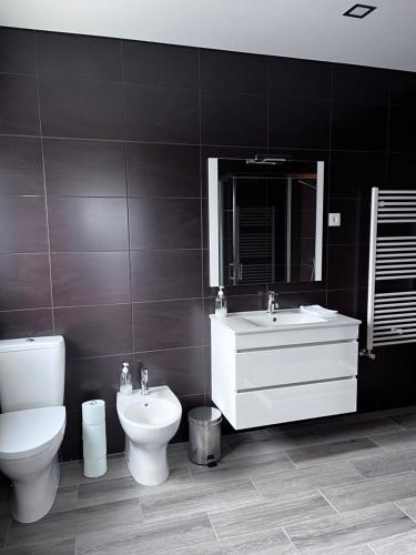 een badkamer met een toilet en een wastafel bij Casa Alexandre 7 in Monte
