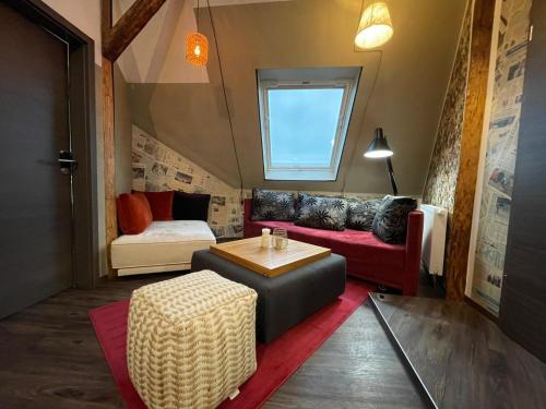 Posezení v ubytování aappartel APARTHOTEL Herford
