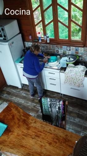 Dapur atau dapur kecil di Casa alquiler en Bombas Bombinhas