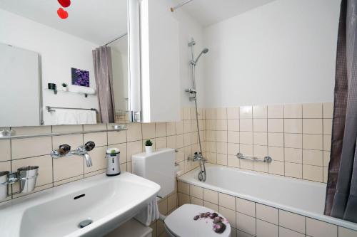 A bathroom at Apartment Panoramablick