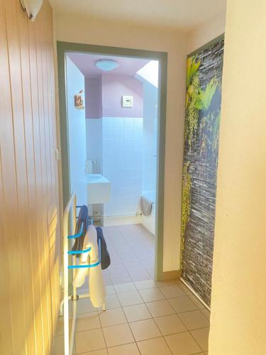 a bathroom with a shower and a sink and a toilet at Auberge le bois du cornet in La Forclaz