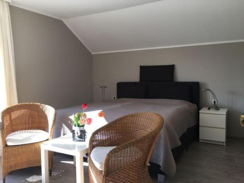 เตียงในห้องที่ Apartment in Sasbach - Jechtingen