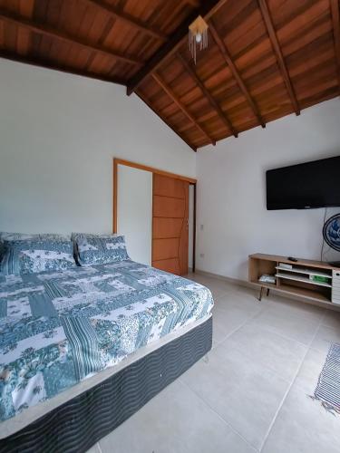 Posteľ alebo postele v izbe v ubytovaní Aconchego em Ilhabela