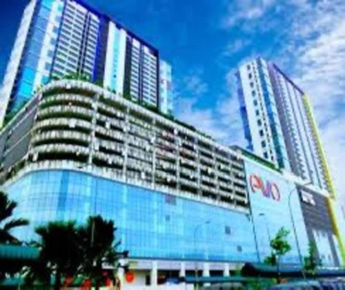 a large building with a sign on the side of it at Modern Studio @Evo #4pax in Bandar Baru Bangi