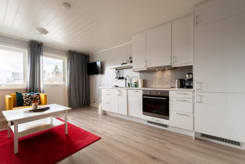 Una cocina o zona de cocina en Lofotlove Apartments - Modern and Comfy Apartments Close To Nature