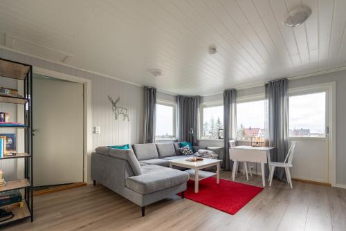 Zona de estar de Lofotlove Apartments - Modern and Comfy Apartments Close To Nature