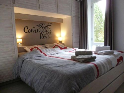 Ліжко або ліжка в номері Apartment with beautiful views near Durbuy