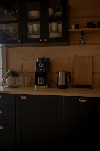 Dapur atau dapur kecil di Domek & Apartament Góralski z Jacuzzi Kościelisko