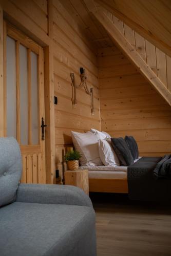 Ruang duduk di Domek & Apartament Góralski z Jacuzzi Kościelisko