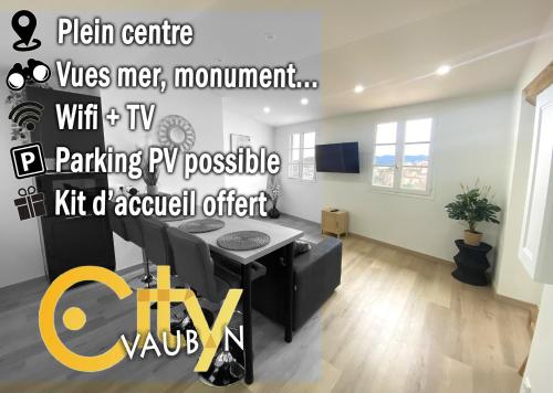 Emplacement unique, vue Ville&Mer CityVauban