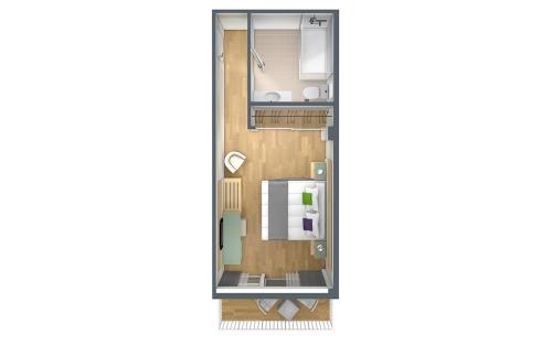 aometric view of a floor plan of a house at Sunprime Waterfront Adults Only in Can Pastilla