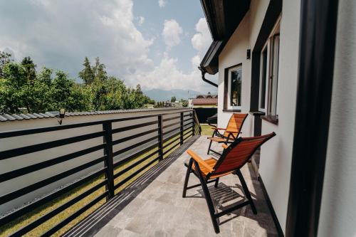 Balkón nebo terasa v ubytování ALAVIA Residence