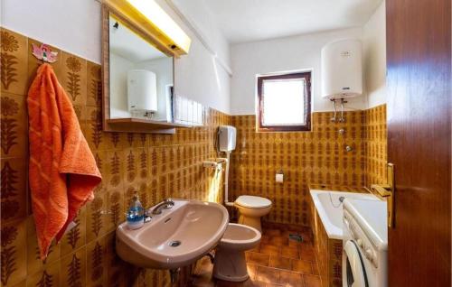 a bathroom with a sink and a toilet at Apartment Serda in Ugljan