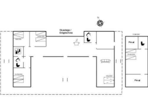 a floor plan of a house at Holiday Home Edo - 575m from the sea in Funen by Interhome in Spodsbjerg