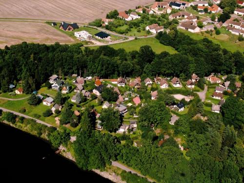 an overhead view of a village with houses and trees at Chalet Žabovřesky by Interhome in Žabovřesky