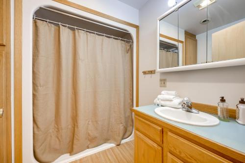 a bathroom with a sink and a shower at Malta Vacation Rental about 2 Mi to Town! in Malta