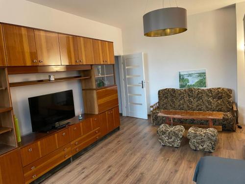 Χώρος καθιστικού στο Apartament Koszary