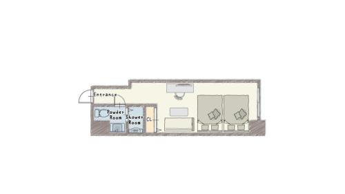 a floor plan of aominium at Hauza Kyoto Gojo Karasuma in Kyoto
