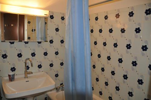 une salle de bain avec un lavabo et des toilettes dans l'établissement Eperon 3 - 11 - Appart proche piste - 6 pers, à Les Deux Alpes