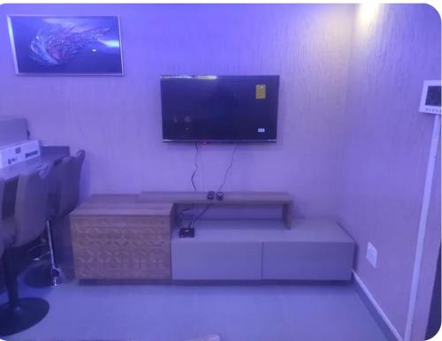 A television and/or entertainment centre at Brand new crane Apartments no 9