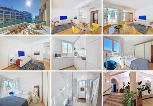 un collage de photos d'un appartement dans l'établissement Nestor&Jeeves - LA MAREE BLEUE - TERRACE - NEAR BEACH, à Nice