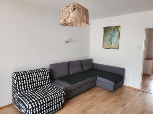 a couch and a chair in a living room at Nature in Kraków