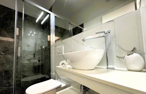 Koupelna v ubytování Apartments & rooms Artemus Belveder