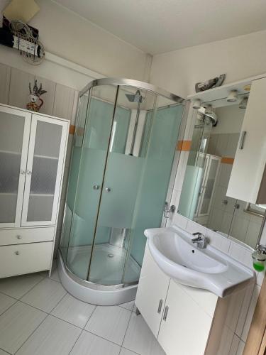 Koupelna v ubytování Residence Amore