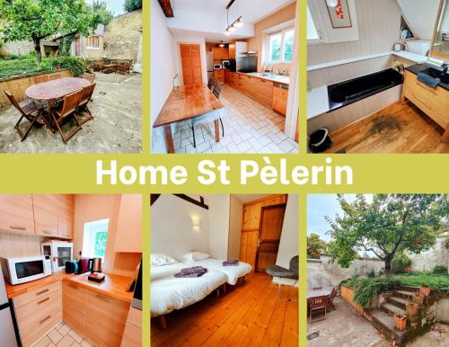 a collage of pictures of a home st pellem at Home - Saint Pèlerin - Séjour à Auxerre in Auxerre