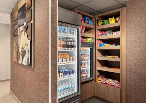 a refrigerator filled with lots of drinks at Fairfield Inn Scranton in Scranton