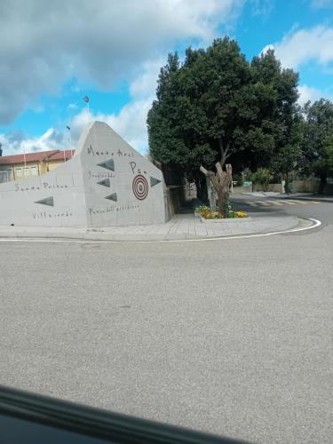 a sand sculpture of a pyramid on a street at Casa Mercedes in Pau
