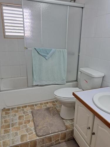 A bathroom at Seaview Apartments