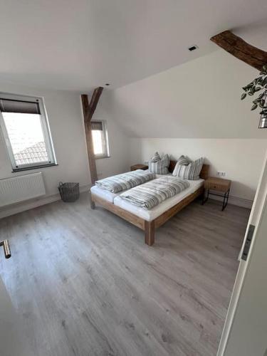 Katil atau katil-katil dalam bilik di Ferienwohnung in Obernkirchen
