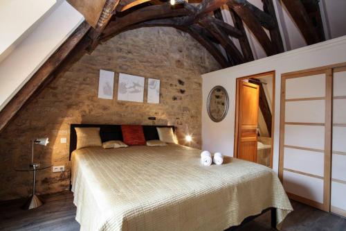 Lova arba lovos apgyvendinimo įstaigoje Appartement d'une chambre avec wifi a Sarlat la Caneda