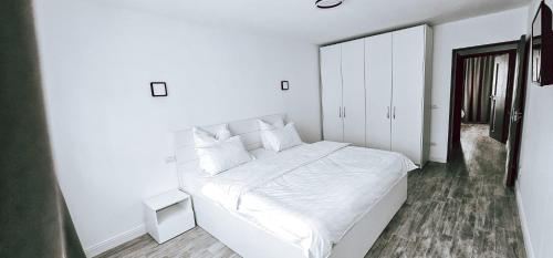 Postel nebo postele na pokoji v ubytování Cosy apartment Fagaras