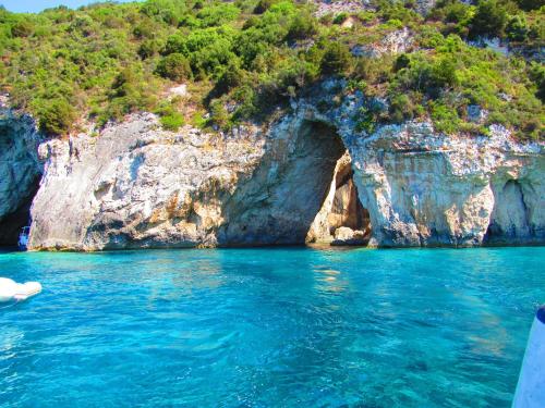 a large cave in the middle of a body of water at Villa Clementine in Gaios