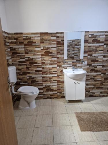 Koupelna v ubytování Casa Luca