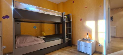 a childs bunk bed in a room at Grand Appartement Les Lumières d'Evian in Évian-les-Bains