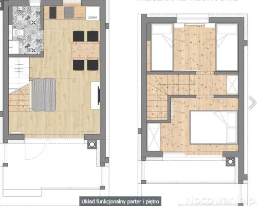 a floor plan and a plan of a house at RESET Mielno in Mielno