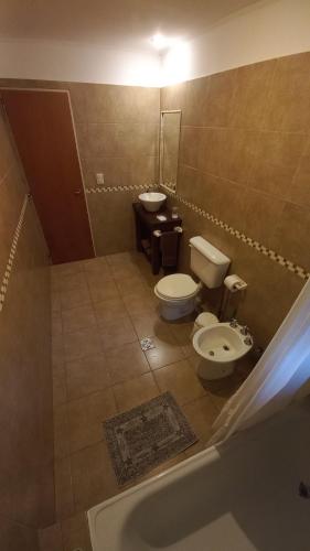 Koupelna v ubytování Cabañas Las Primorosas